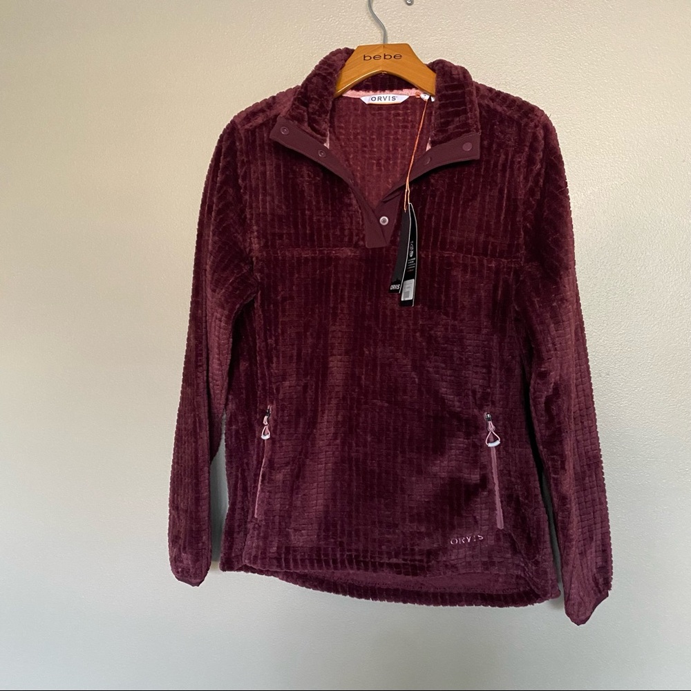 Nwt Orvis 1/4 Button Up Fleece - image 1